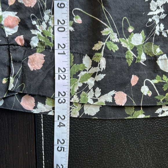 J Crew Point Sur Peasant Top Liberty London Art Fabric Poppy Dream Black Sz XS - Picture 15 of 16